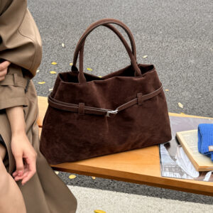 Fashionable Versatile Vintage Suede Tote Bag