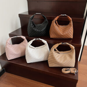 Fashionable Knitted Minimalist Light Luxury Large-Capacity Tote Bag